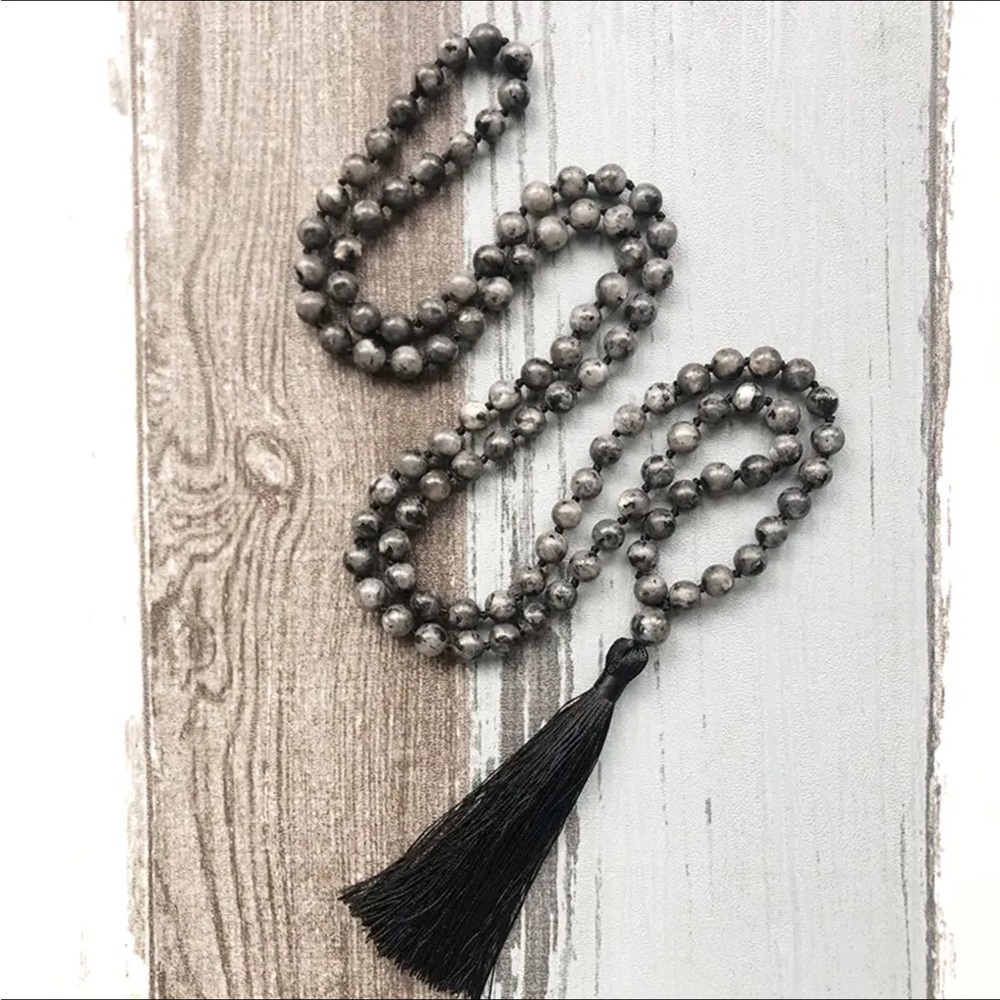 Black Labradorite Meditation Mala